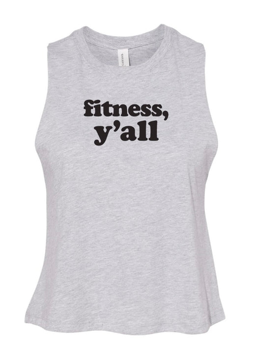 Fitness Y'all Womens Grey Yoga Tank