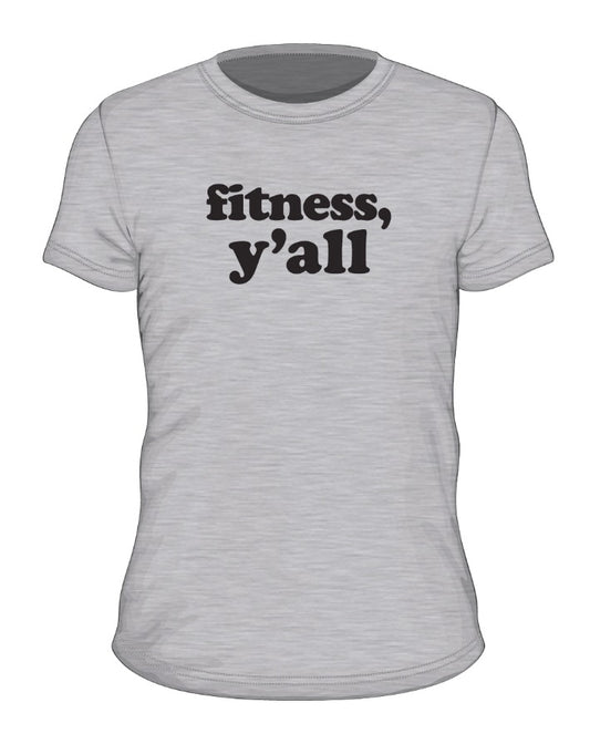 Fitness Y'all Grey Unisex Tee