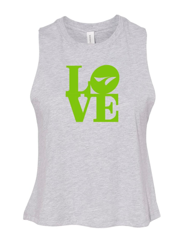LOVE Womens Grey Yoga Tank