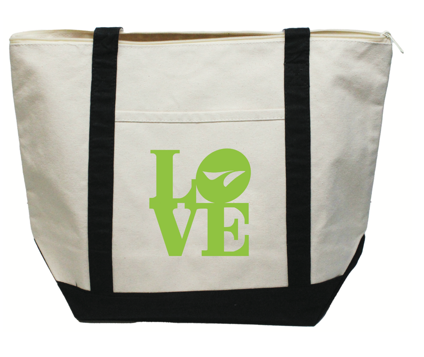 LOVE OG Zippered Canvas Boat Tote